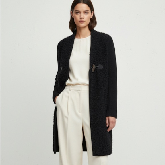 Vintage Alberta Ferretti black mohair & alpaca wool sweater jacket - Small - Picture 1 of 10